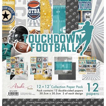 MEMORY-PLACE TOUCHDOWN FOOTBALL 12x12 COLLECTION PACK 12 SHEETS