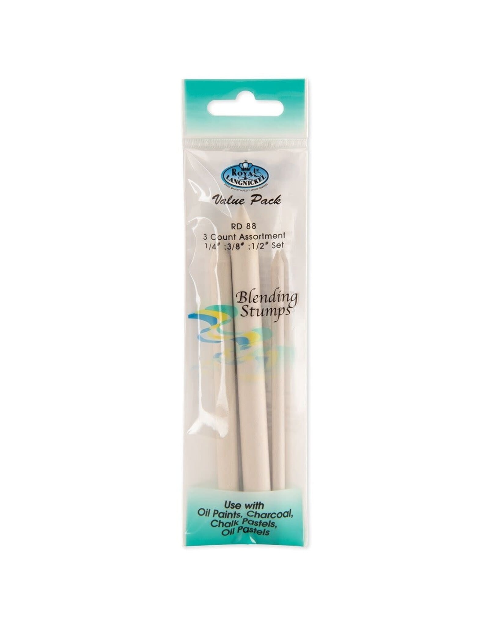 ROYAL & LANGNICKEL ROYAL & LANGNICKEL ASSORTED BLENDING STUMPS 3/PK