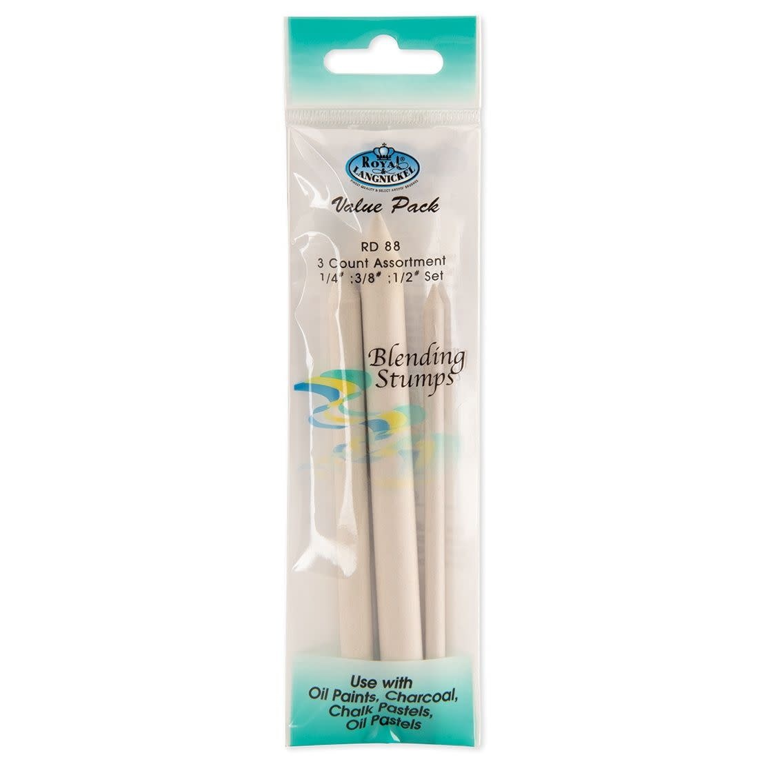 ROYAL & LANGNICKEL ROYAL & LANGNICKEL ASSORTED BLENDING STUMPS 3/PK