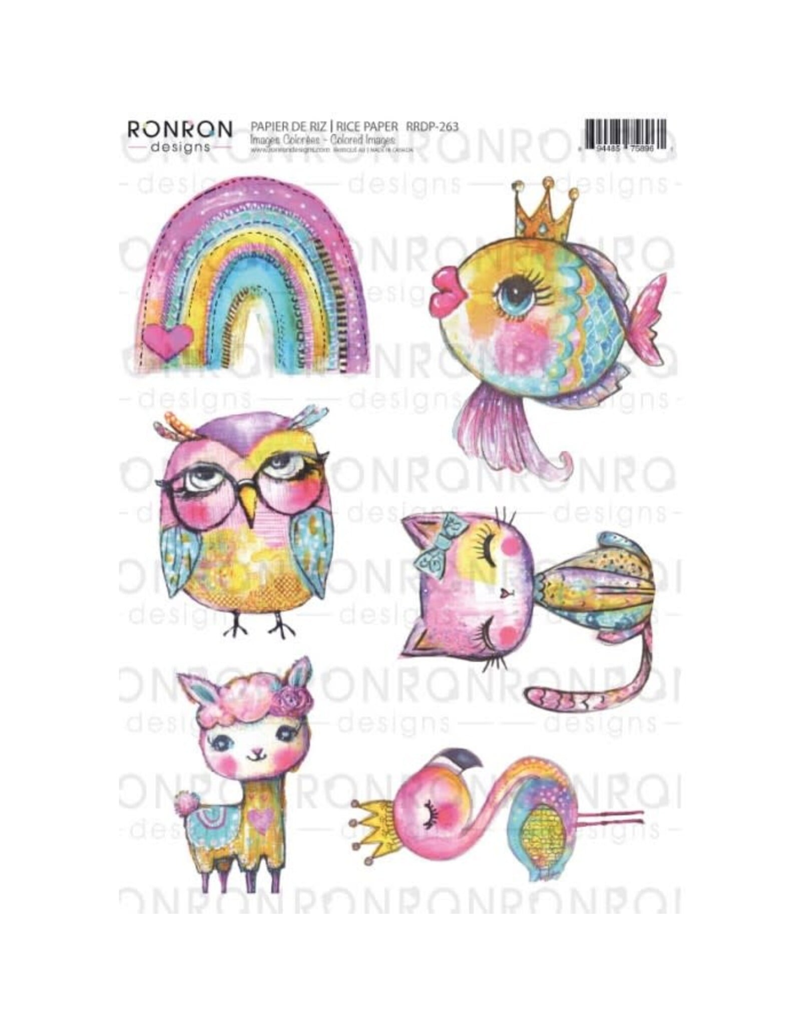 RONRON DESIGNS RONRON DESIGNS IMAGES COLORÉES RICE PAPER