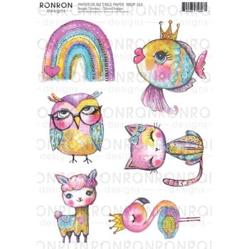RONRON DESIGNS RONRON DESIGNS IMAGES COLORÉES RICE PAPER