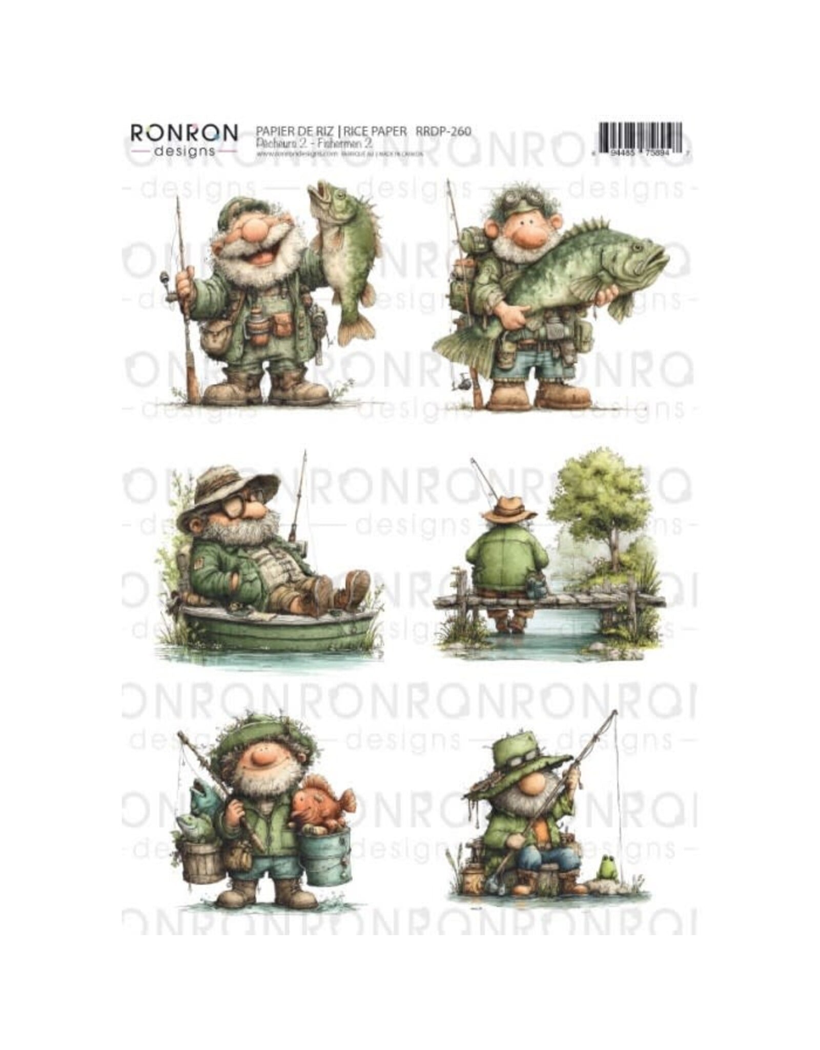RONRON DESIGNS RONRON DESIGNS PÊCHEURS 2 RICE PAPER