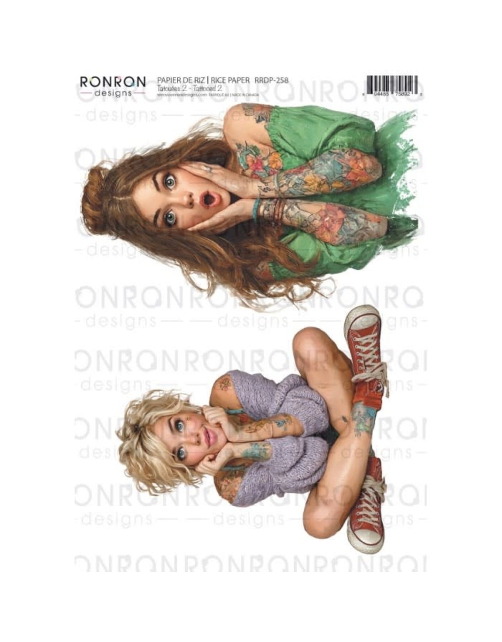RONRON DESIGNS RONRON DESIGNS TATOUÉES 2 RICE PAPER