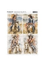RONRON DESIGNS RONRON DESIGNS UNE FILLE ET SON CHEVAL 2 RICE PAPER