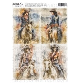RONRON DESIGNS RONRON DESIGNS UNE FILLE ET SON CHEVAL 2 RICE PAPER