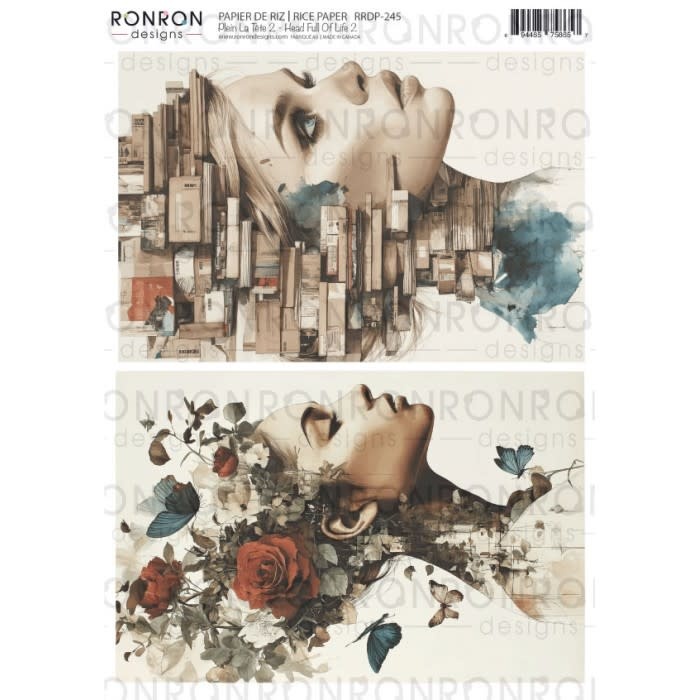 RONRON DESIGNS RONRON DESIGNS PLEIN LA TÊTE 2 RICE PAPER