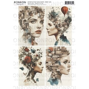 RONRON DESIGNS RONRON DESIGNS PLEIN LA TÊTE RICE PAPER