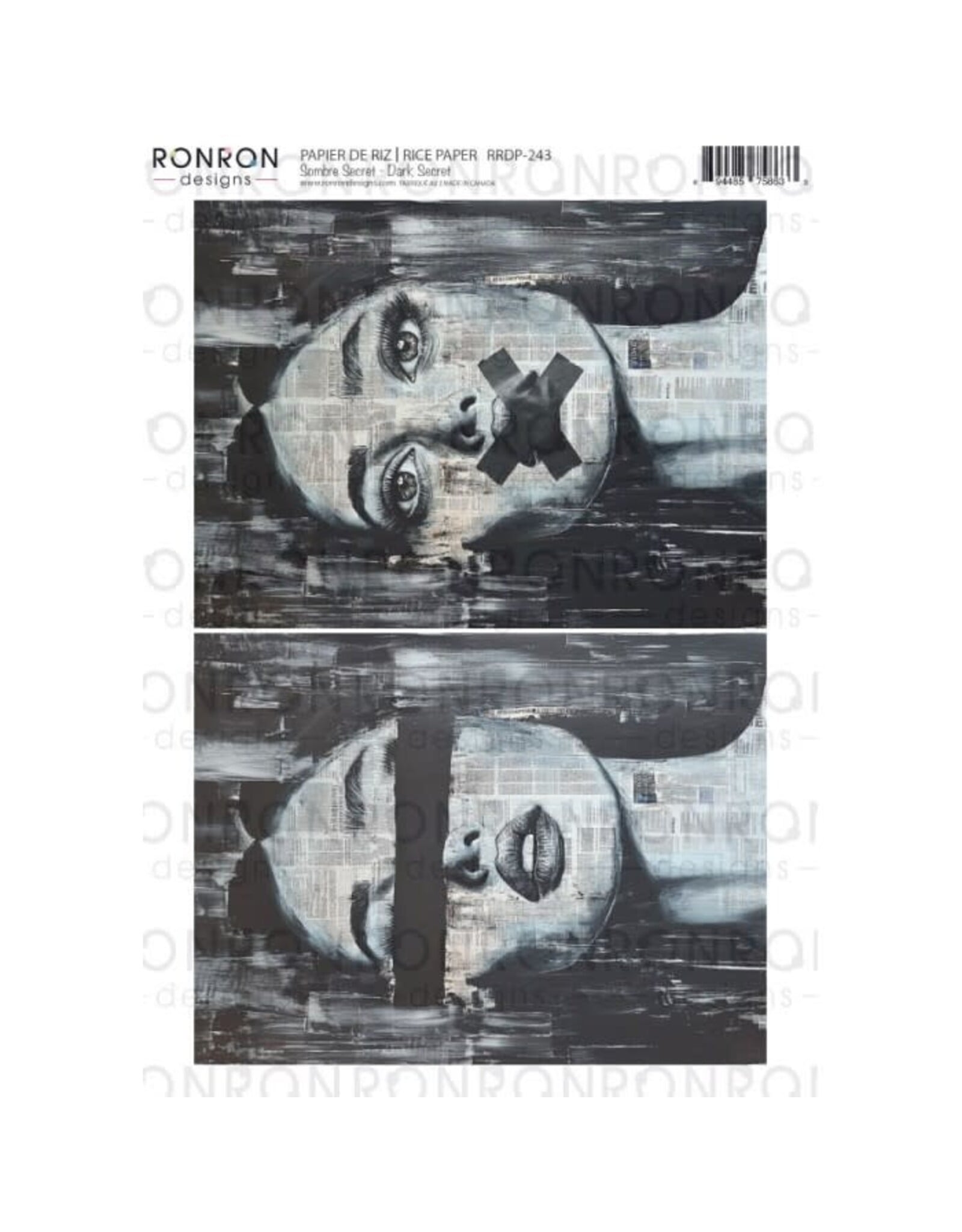 RONRON DESIGNS RONRON DESIGNS SOMBRE SECRET RICE PAPER