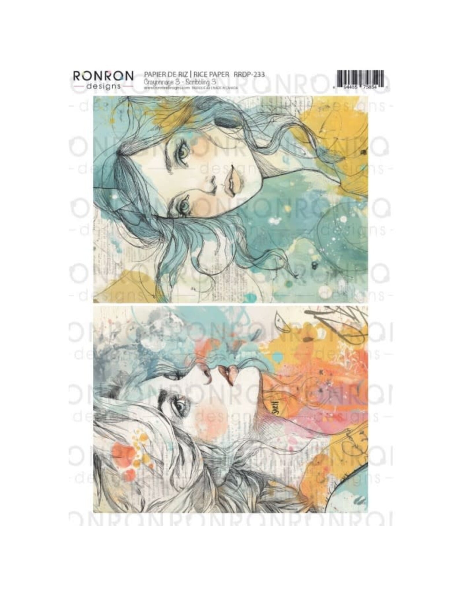 RONRON DESIGNS RONRON DESIGNS CRAYONNAGE 3 RICE PAPER