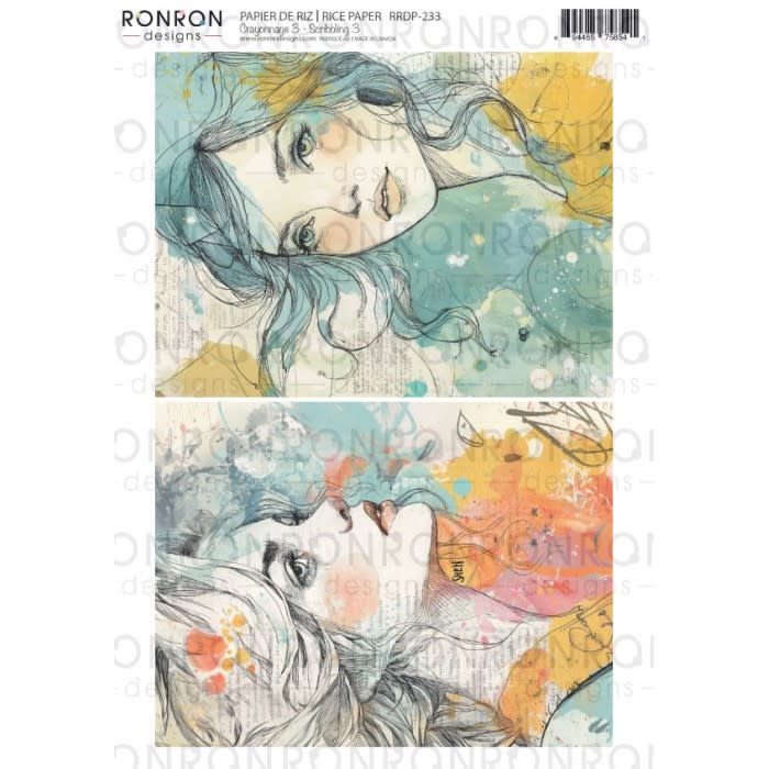 RONRON DESIGNS RONRON DESIGNS CRAYONNAGE 3 RICE PAPER