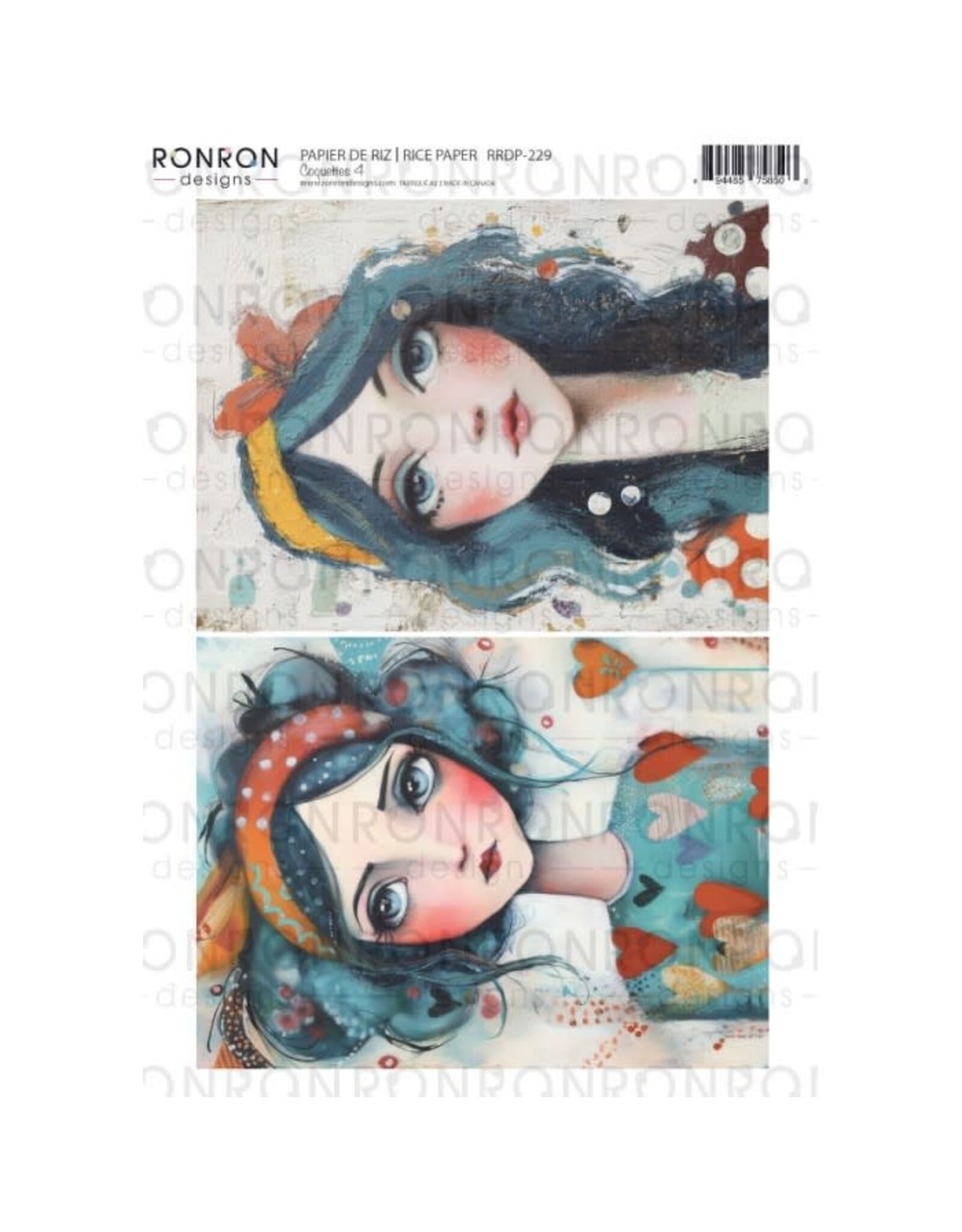 RONRON DESIGNS RONRON DESIGNS COQUETTES 4 RICE PAPER
