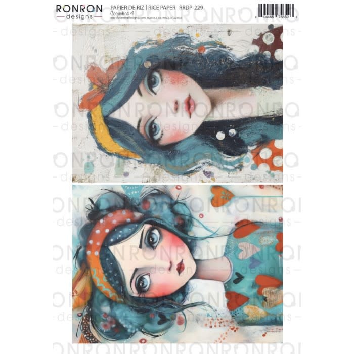RONRON DESIGNS RONRON DESIGNS COQUETTES 4 RICE PAPER