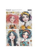 RONRON DESIGNS RONRON DESIGNS COQUETTES 3 RICE PAPER