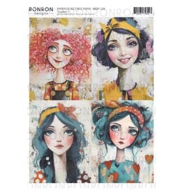 RONRON DESIGNS RONRON DESIGNS COQUETTES 3 RICE PAPER
