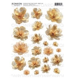 RONRON DESIGNS RONRON DESIGNS FLEURS D'OR RICE PAPER
