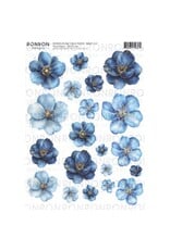 RONRON DESIGNS RONRON DESIGNS FLEURS BLEUES RICE PAPER
