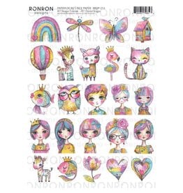 RONRON DESIGNS RONRON DESIGNS ATC IMAGES COLORÉES RICE PAPER