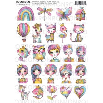 RONRON DESIGNS RONRON DESIGNS ATC IMAGES COLORÉES RICE PAPER