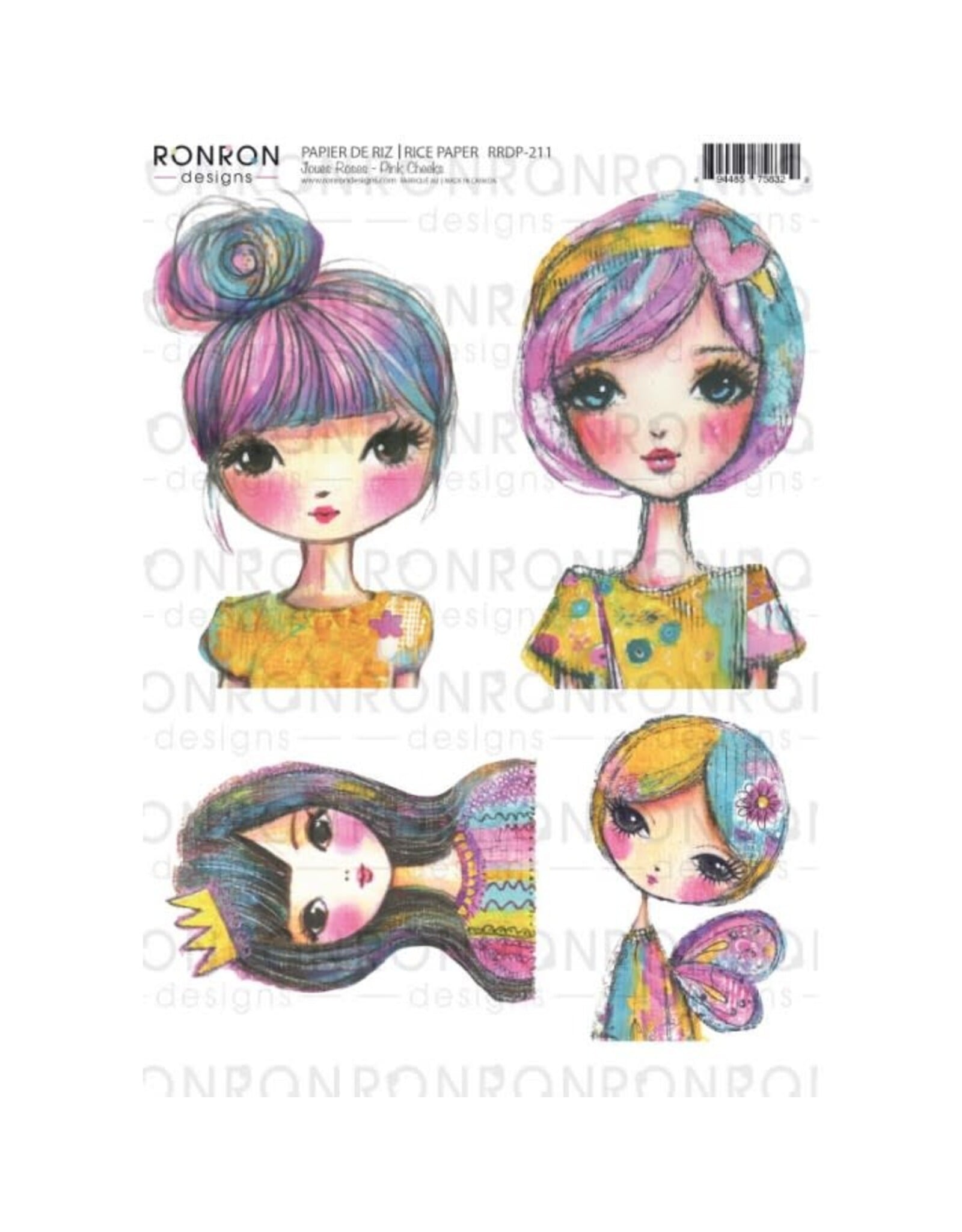 RONRON DESIGNS RONRON DESIGNS JOUES ROSES RICE PAPER