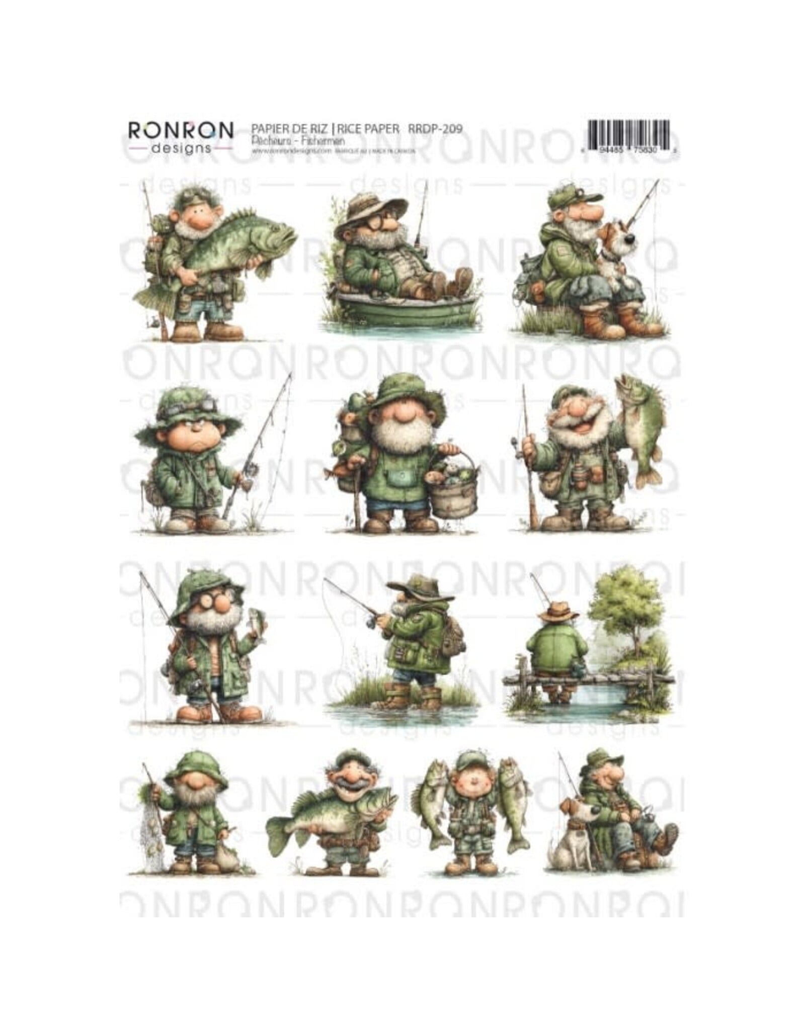 RONRON DESIGNS RONRON DESIGNS PÊCHEURS RICE PAPER