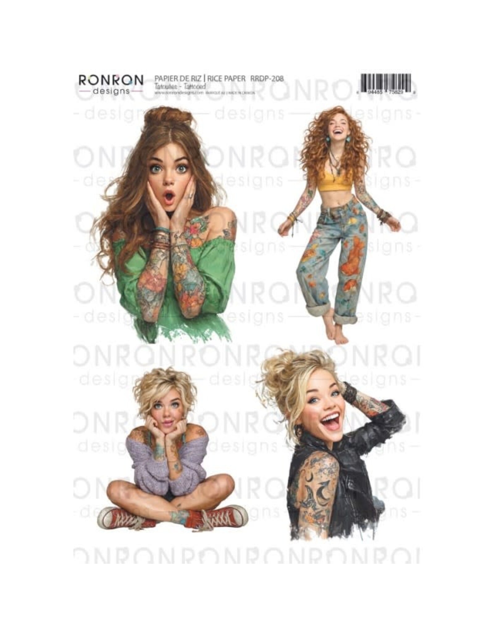RONRON DESIGNS RONRON DESIGNS TATOUÉES RICE PAPER