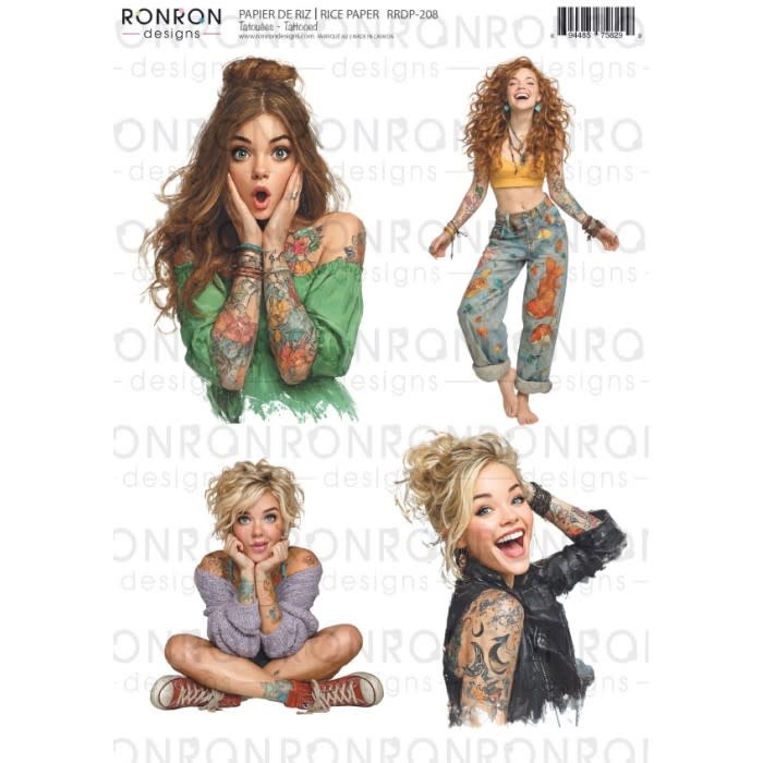 RONRON DESIGNS RONRON DESIGNS TATOUÉES RICE PAPER