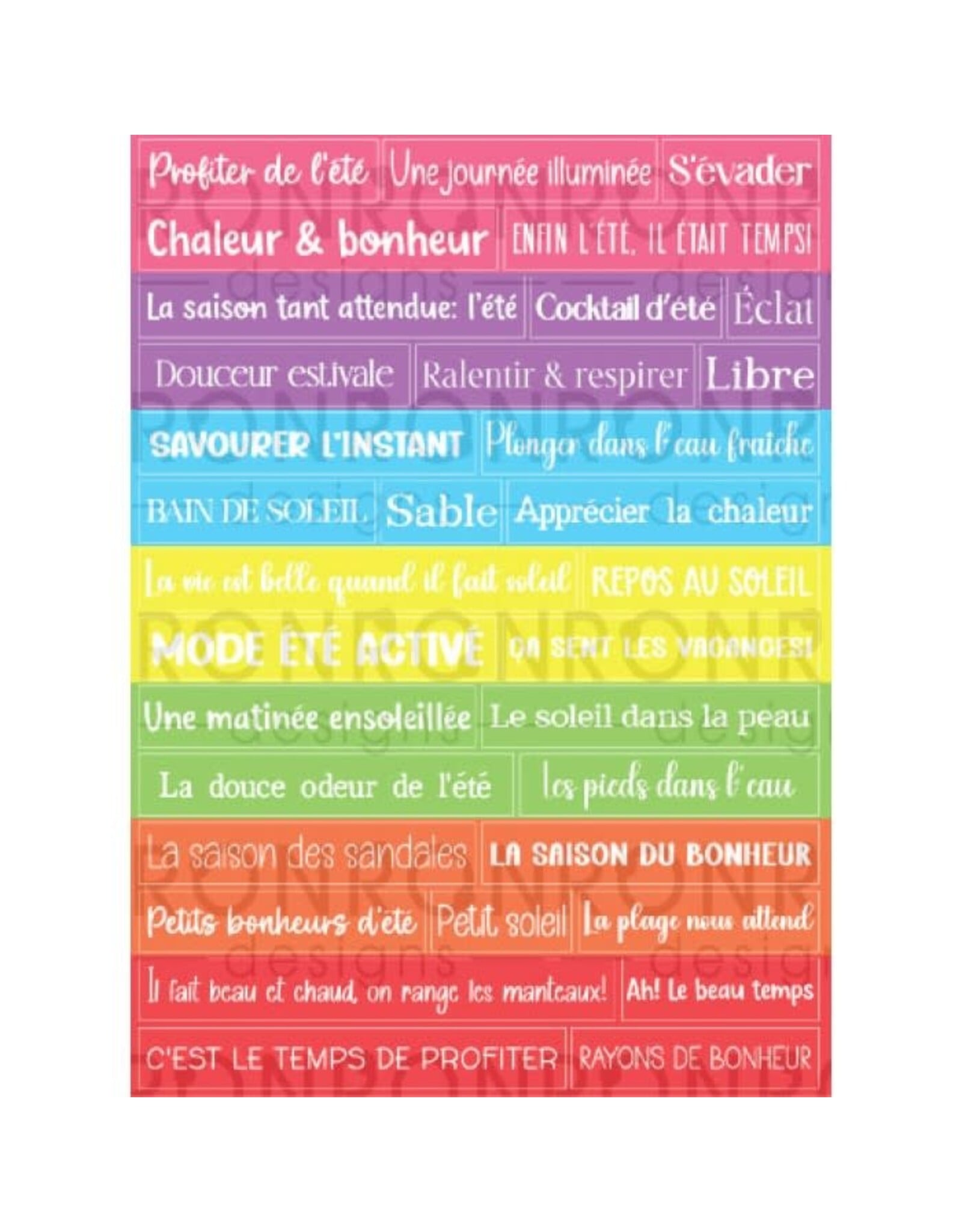 RONRON DESIGNS RONRON DESIGNS SAISON ESTIVALE - COULEURS VIVES STICKERS