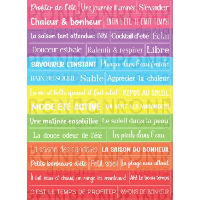 RONRON DESIGNS RONRON DESIGNS SAISON ESTIVALE - COULEURS VIVES STICKERS