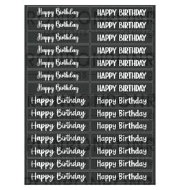 RONRON DESIGNS RONRON DESIGNS HAPPY BIRTHDAY 4 FONTS - BLACK STICKERS
