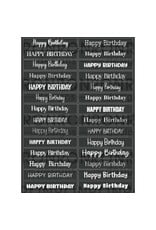 RONRON DESIGNS RONRON DESIGNS HAPPY BIRTHDAY - BLACK STICKERS