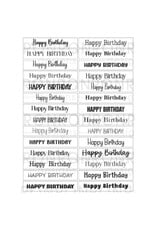 RONRON DESIGNS RONRON DESIGNS HAPPY BIRTHDAY - WHITE STICKERS