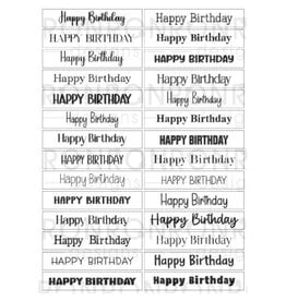 RONRON DESIGNS RONRON DESIGNS HAPPY BIRTHDAY - WHITE STICKERS