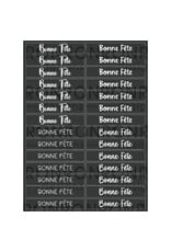 RONRON DESIGNS RONRON DESIGNS BONNE FÊTE 4 FONTS - BLACK STICKERS