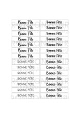 RONRON DESIGNS RONRON DESIGNS BONNE FÊTE 4 FONTS - WHITE STICKERS