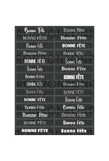 RONRON DESIGNS RONRON DESIGNS BONNE FÊTE - BLACK STICKERS
