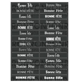 RONRON DESIGNS RONRON DESIGNS BONNE FÊTE - BLACK STICKERS
