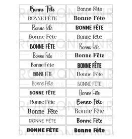 RONRON DESIGNS RONRON DESIGNS BONNE FÊTE - WHITE STICKERS