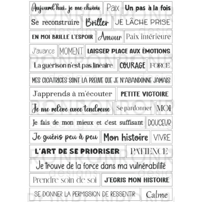 RONRON DESIGNS RONRON DESIGNS L'AMOUR DE SOI - WHITE STICKERS