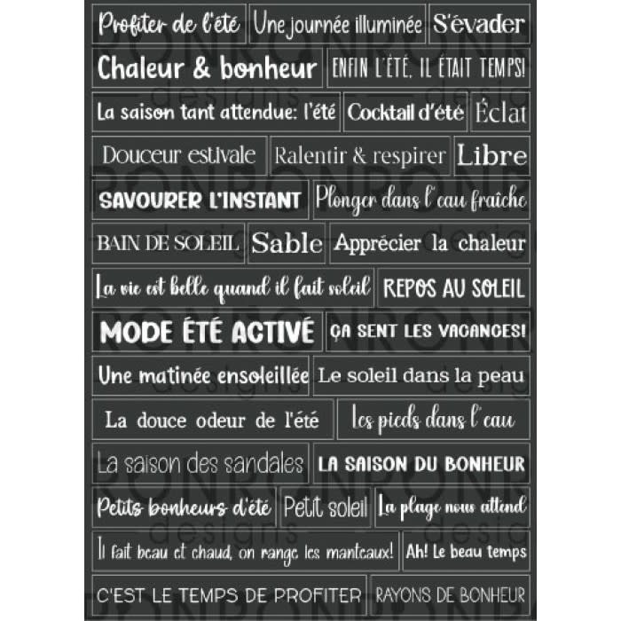 RONRON DESIGNS RONRON DESIGNS SAISON ESTIVALE - BLACK STICKERS