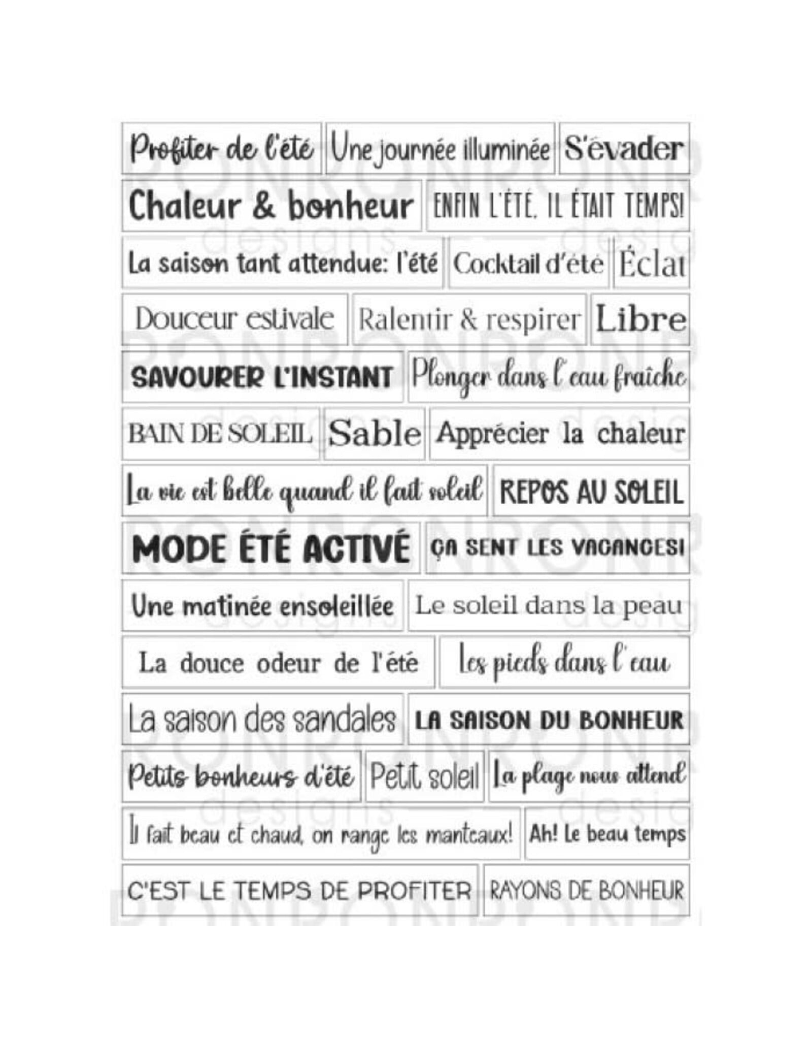 RONRON DESIGNS RONRON DESIGNS SAISON ESTIVALE - WHITE STICKERS