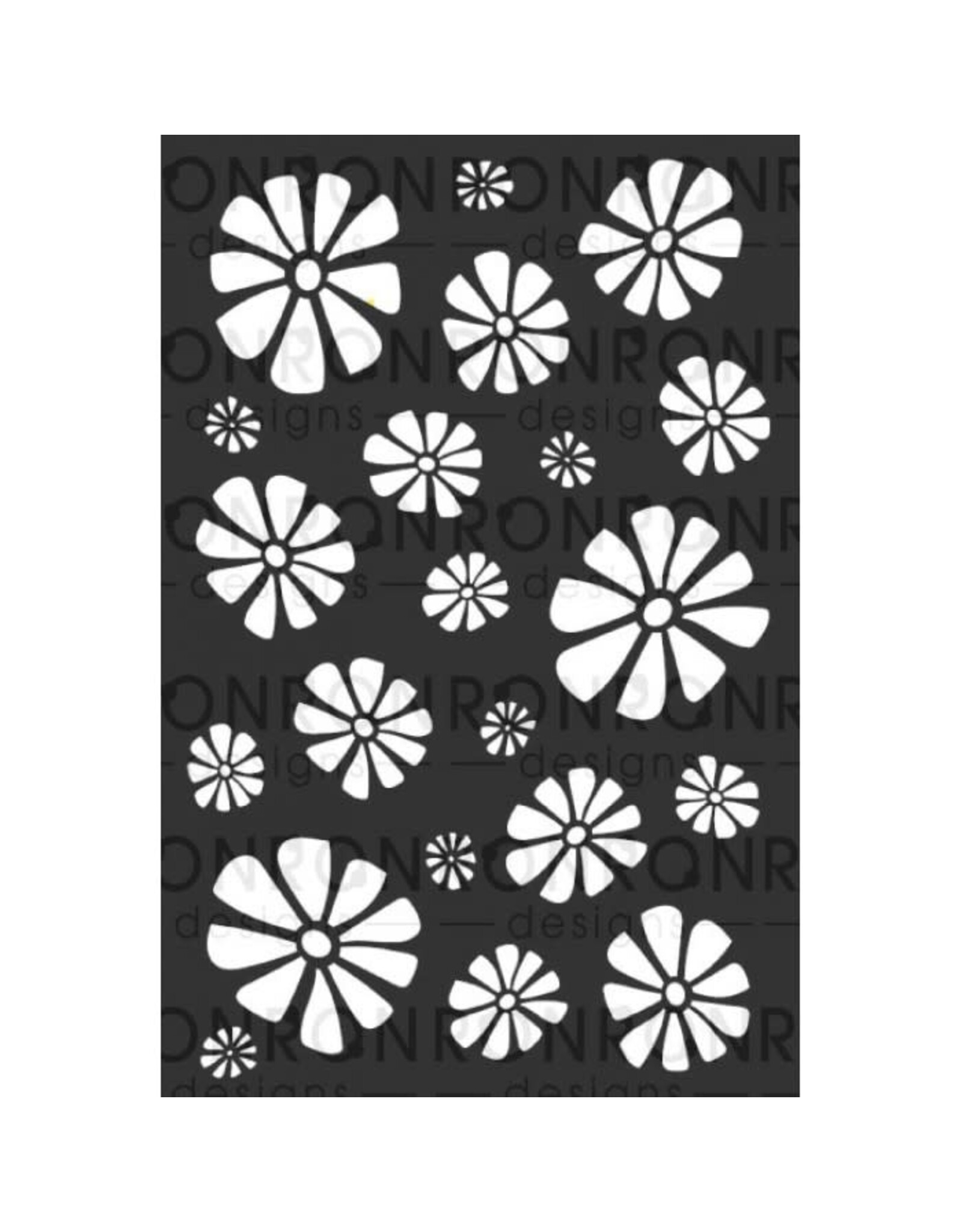 RONRON DESIGNS RONRON DESIGNS FLEURS RÉTRO 6x9 STENCIL