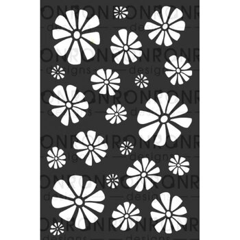 RONRON DESIGNS RONRON DESIGNS FLEURS RÉTRO 6x9 STENCIL