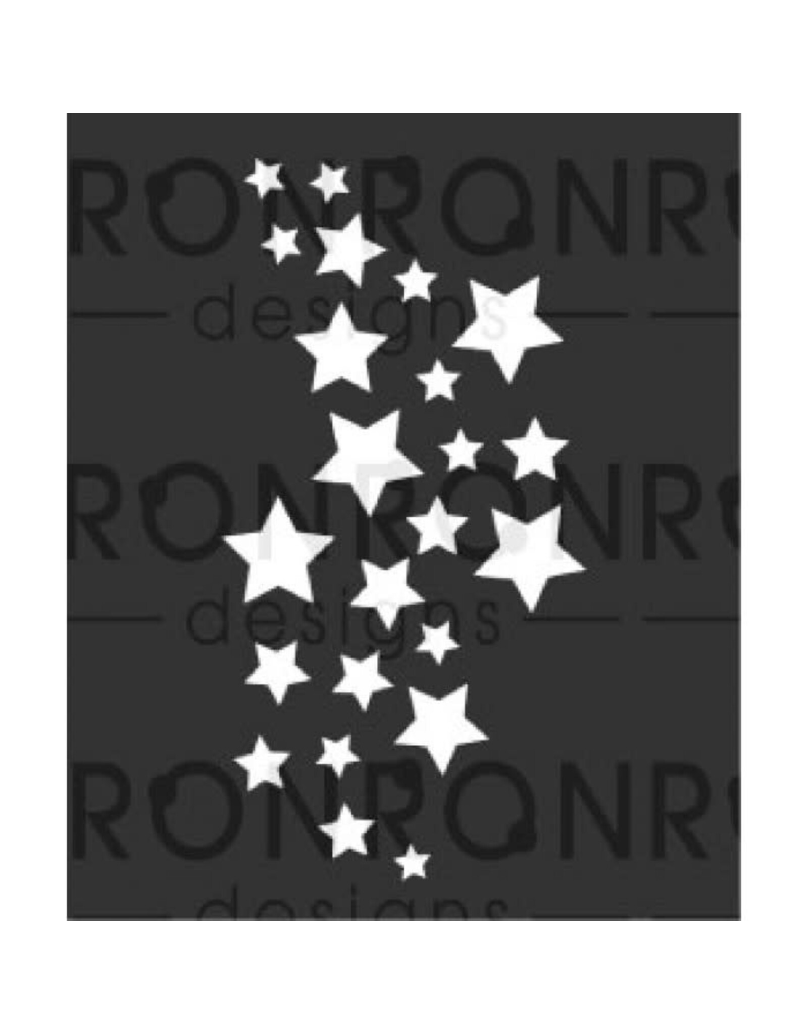 RONRON DESIGNS RONRON DESIGNS PLUIE D'ÉTOILES 3.5x4 STENCIL
