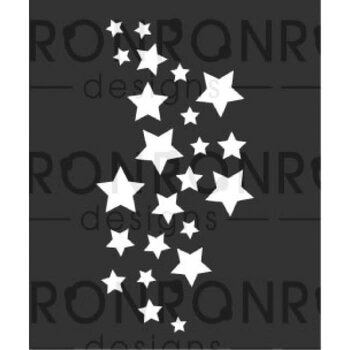 RONRON DESIGNS RONRON DESIGNS PLUIE D'ÉTOILES 3.5x4 STENCIL