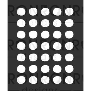 RONRON DESIGNS RONRON DESIGNS CERCLES IMPARFAITS 3.5x4 STENCIL