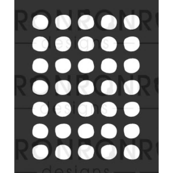 RONRON DESIGNS RONRON DESIGNS CERCLES IMPARFAITS 3.5x4 STENCIL