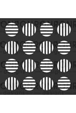 RONRON DESIGNS RONRON DESIGNS CERCLES RAYÉS 6x6 STENCIL