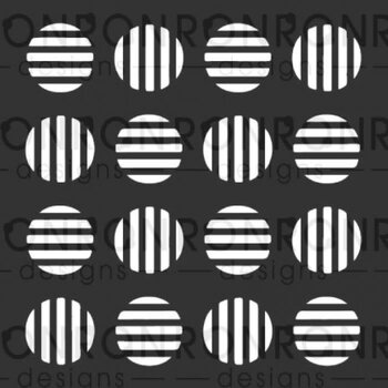 RONRON DESIGNS RONRON DESIGNS CERCLES RAYÉS 6x6 STENCIL