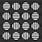 RONRON DESIGNS RONRON DESIGNS CERCLES RAYÉS 6x6 STENCIL