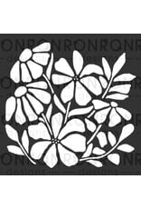 RONRON DESIGNS RONRON DESIGNS MARIKA LEMAY - DOUCE FLORAISON 6x6 STENCIL